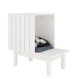 White Cat House 60x36x60 cm in Solid Pine Wood