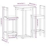 Set da Bar 3 pz in Legno Massello di Pino