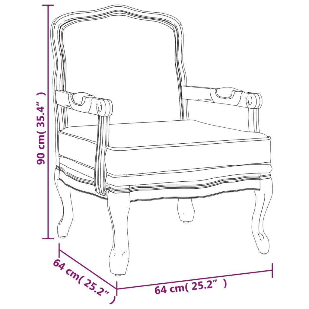 Poltrona Grigio Scuro 64x64x90 cm in Tessuto