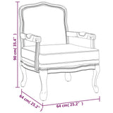 Poltrona Grigio Scuro 64x64x90 cm in Tessuto