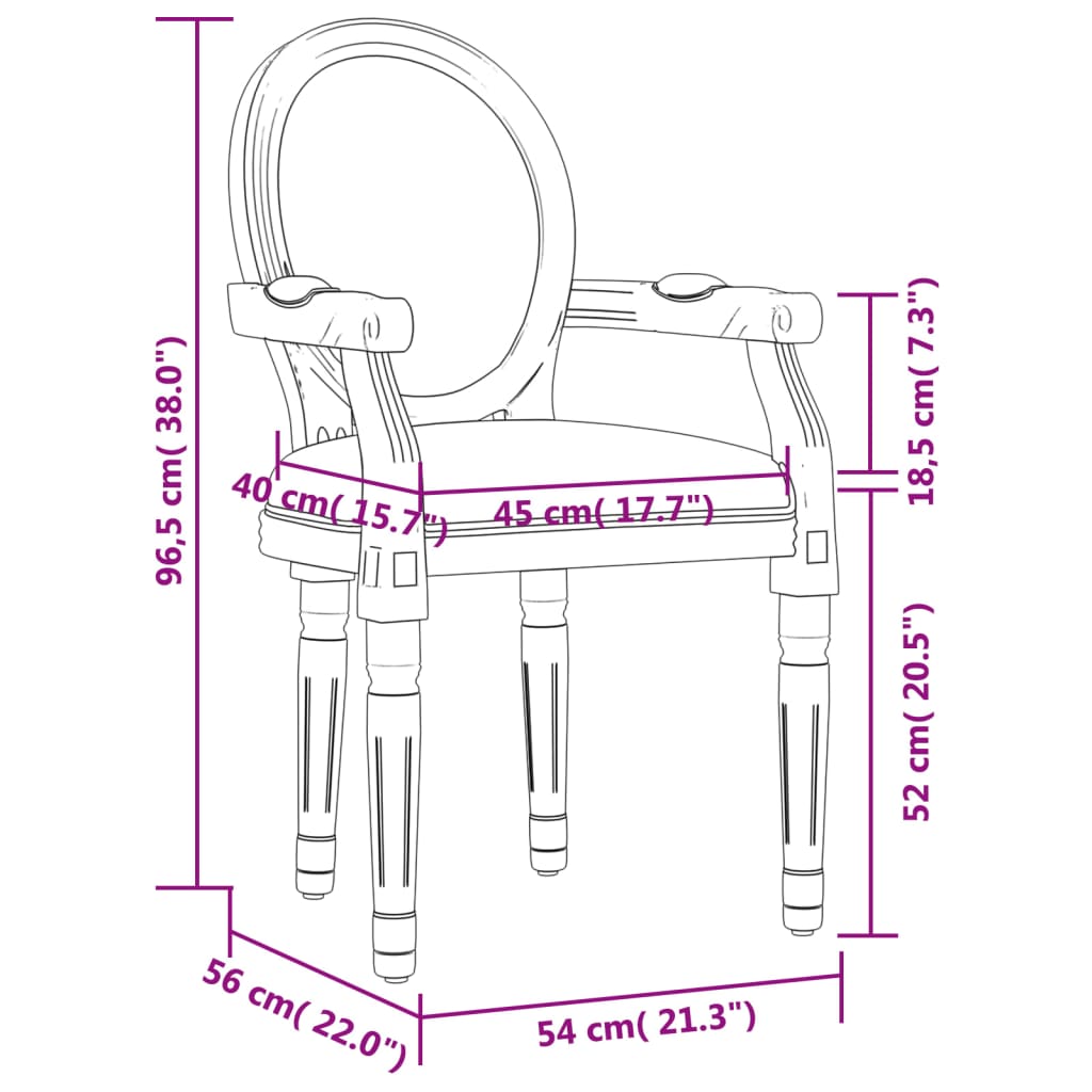 Sedia da Pranzo Grigio Scuro 54x56x96,5 cm Tessuto