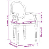 Sedia da Pranzo Grigio Scuro 54x56x96,5 cm Tessuto