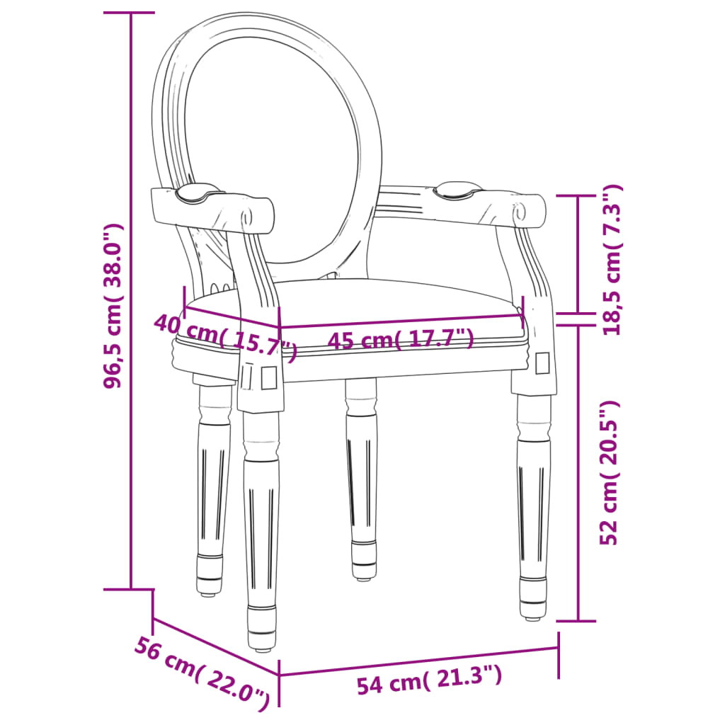 Sedia da Pranzo Grigio Scuro 54x56x96,5 cm Velluto