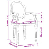 Sedia da Pranzo Grigio Scuro 54x56x96,5 cm Velluto