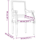 Poltrona Grigio Scuro 54x59x99 cm in Tessuto