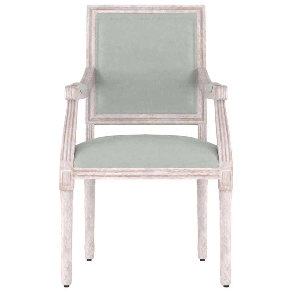 Poltrona Grigio Chiaro 54x59x99 cm Velluto