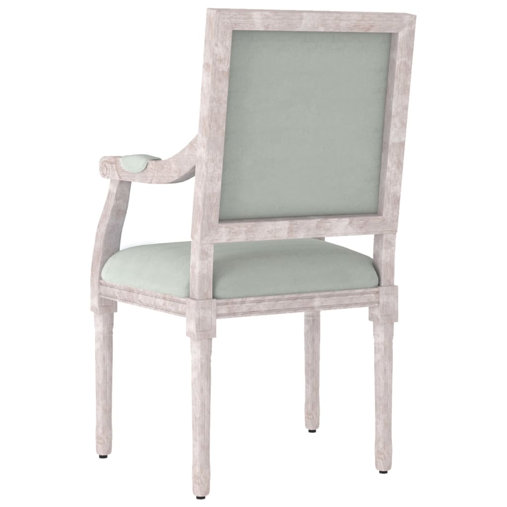 Poltrona Grigio Chiaro 54x59x99 cm Velluto