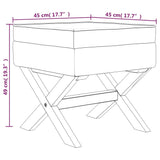 Sgabello Portaoggetti Grigio Scuro 45x45x49 cm in Tessuto