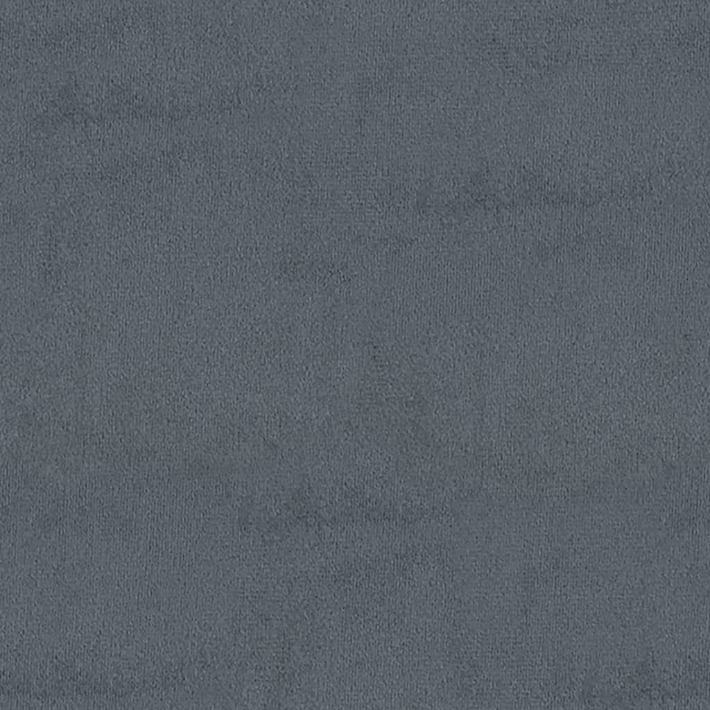 Sgabello Portaoggetti Grigio Scuro 45x45x49 cm in Velluto