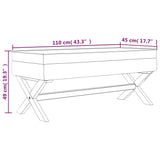 Sgabello Portaoggetti 110x45x49 cm in Lino