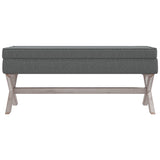 Sgabello Portaoggetti Grigio Scuro 110x45x49 cm in Tessuto