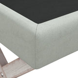 Sgabello Portaoggetti Grigio chiaro 110x45x49 cm in Velluto