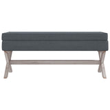 Sgabello Portaoggetti Grigio Scuro 110x45x49 cm in Velluto