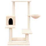 Albero per Gatti con Tiragraffi in Sisal Crema 94,5 cm