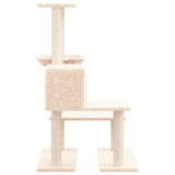 Albero per Gatti con Tiragraffi in Sisal Crema 94,5 cm