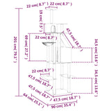 Albero per Gatti con Tiragraffi in Sisal Crema 201 cm