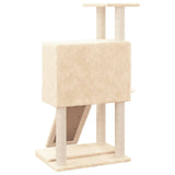 Albero per Gatti con Tiragraffi in Sisal Crema 96 cm