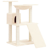 Albero per Gatti con Tiragraffi in Sisal Crema 83 cm