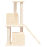 Albero per Gatti con Tiragraffi in Sisal Crema 82 cm