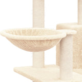 Albero per Gatti con Tiragraffi in Sisal Crema 82 cm