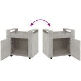 Carrello Scrivania Grigio cemento 60x45x60 cm Legno Multistrato