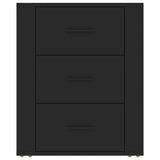 Comodino Nero 50x36x60 cm in Legno Multistrato