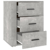 Comodino Grigio Cemento 50x36x60 cm in Legno Multistrato