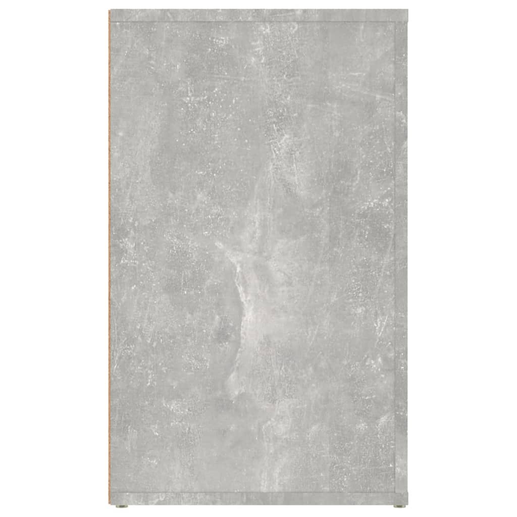 Comodino Grigio Cemento 50x36x60 cm in Legno Multistrato