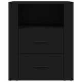 Comodino Nero 50x36x60 cm in Legno Multistrato