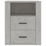 Comodino Grigio Cemento 50x36x60 cm in Legno Multistrato