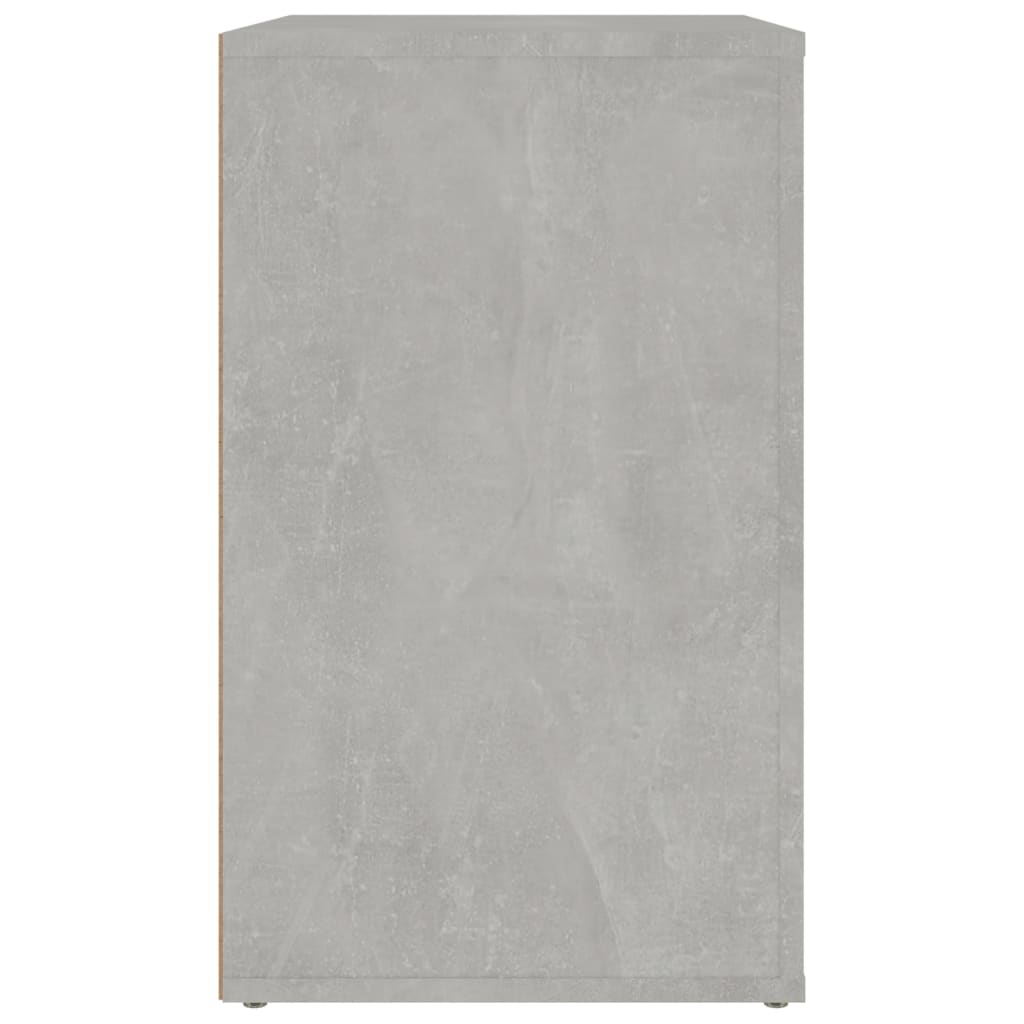 Comodino Grigio Cemento 50x36x60 cm in Legno Multistrato