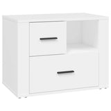 Comodino Bianco 60x36x45 cm in Legno Ingegnerizzato