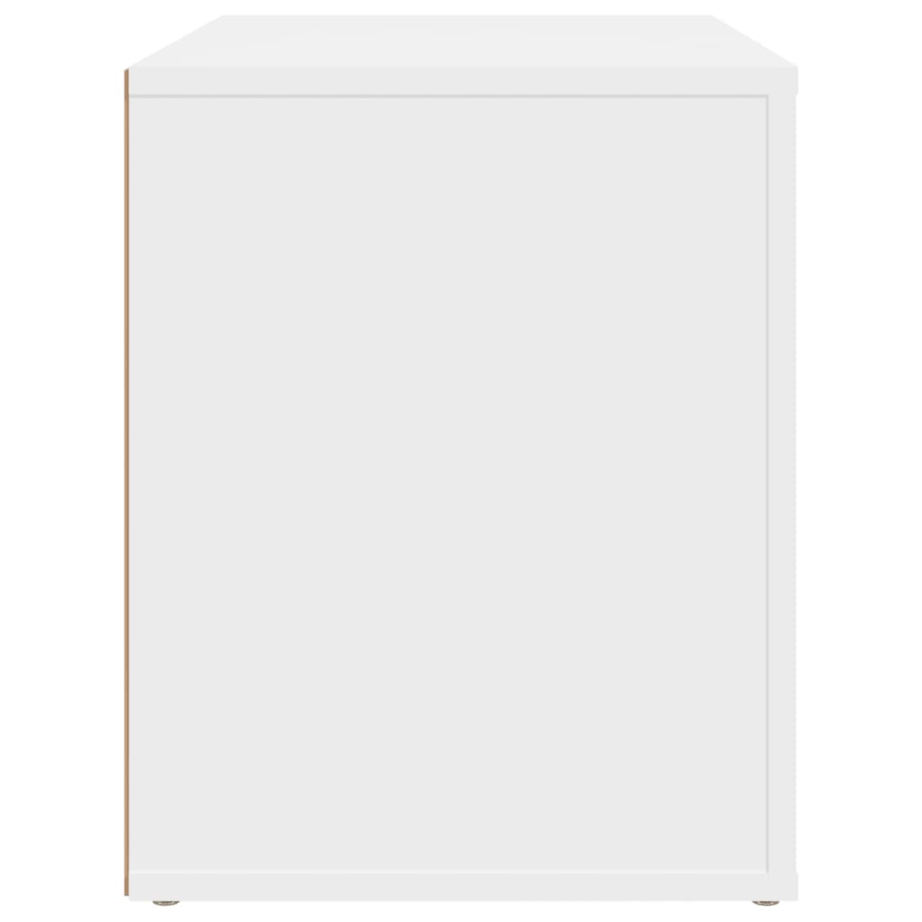 Comodino Bianco 60x36x45 cm in Legno Ingegnerizzato