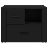 Comodino Nero 60x36x45 cm in Legno Multistrato