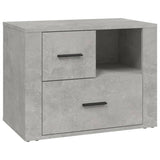 Comodino Grigio Cemento 60x36x45 cm in Legno Multistrato