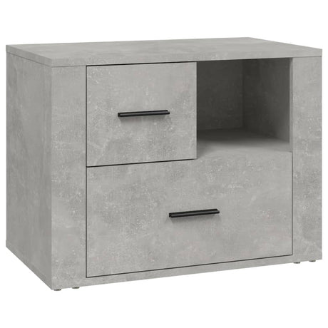 Comodino Grigio Cemento 60x36x45 cm in Legno Multistrato