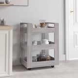 Carrello da Cucina Grigio Sonoma 60x45x80 cm Legno Multistrato