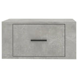 Comodino a Muro Grigio Cemento 50x36x25 cm