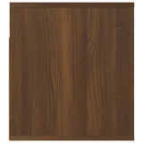 Comodino a Muro Rovere Marrone 50x36x40 cm