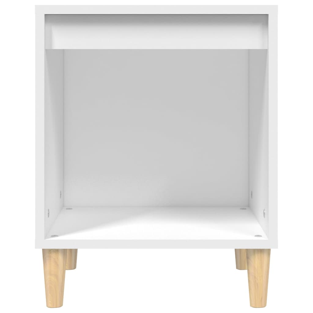 Comodino Bianco 40x35x50 cm in Legno Multistrato