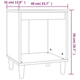 Comodino Bianco 40x35x50 cm in Legno Multistrato