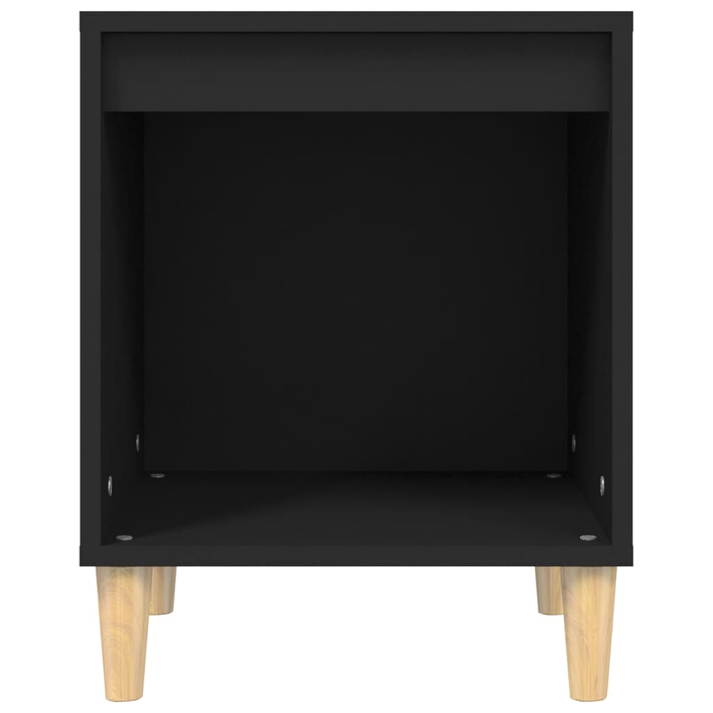 Comodino Nero 40x35x50 cm in Legno Multistrato