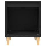 Comodino Nero 40x35x50 cm in Legno Multistrato