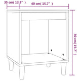 Comodino Nero 40x35x50 cm in Legno Multistrato