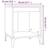 Comodino Rovere Sonoma 40x35x50 cm