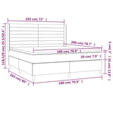 Giroletto a Molle con Materasso Blu 180x200 cm in Tessuto