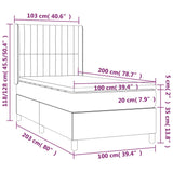 Giroletto a Molle con Materasso Crema 100x200 cm in Tessuto