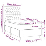 Giroletto a Molle con Materasso Crema 90x200 cm inTessuto