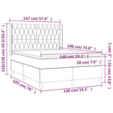 Giroletto a Molle con Materasso Tortora 140x190 cm in Tessuto