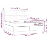 Giroletto a Molle con Materasso Marrone Scuro 180x200cm Tessuto